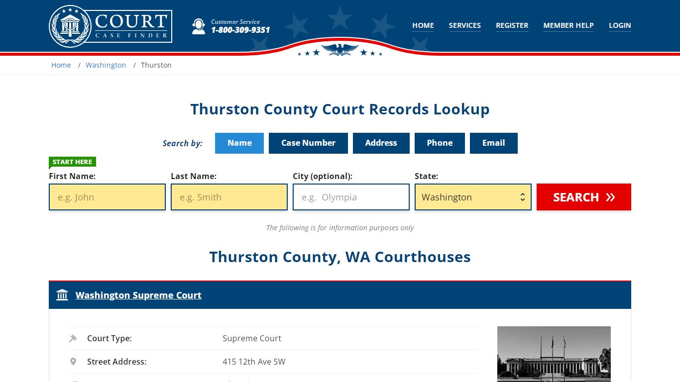 Thurston County Court Records | WA Case Lookup